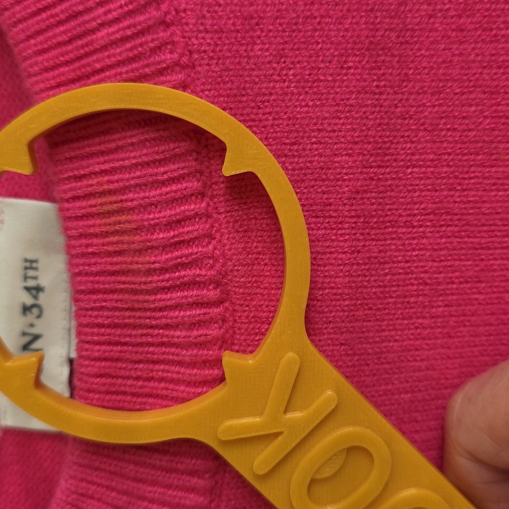 ON 34th Fuchsia Sweater XL NWT Bright Pink Knit Cozy Minimalist Preppy - Picture 9 of 14